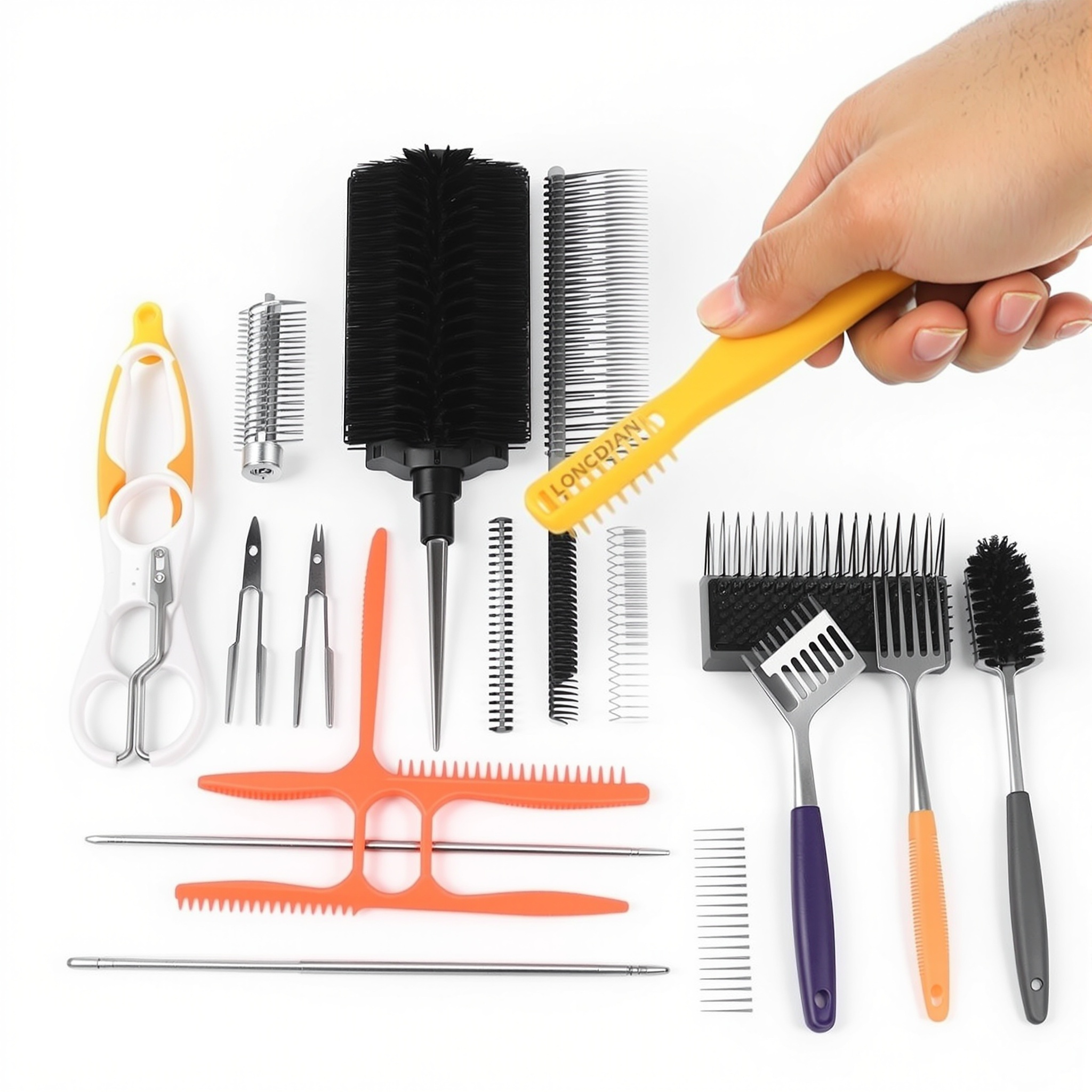LONCHDAN 10-Pcs AC Fin Comb & Cleaning Kit